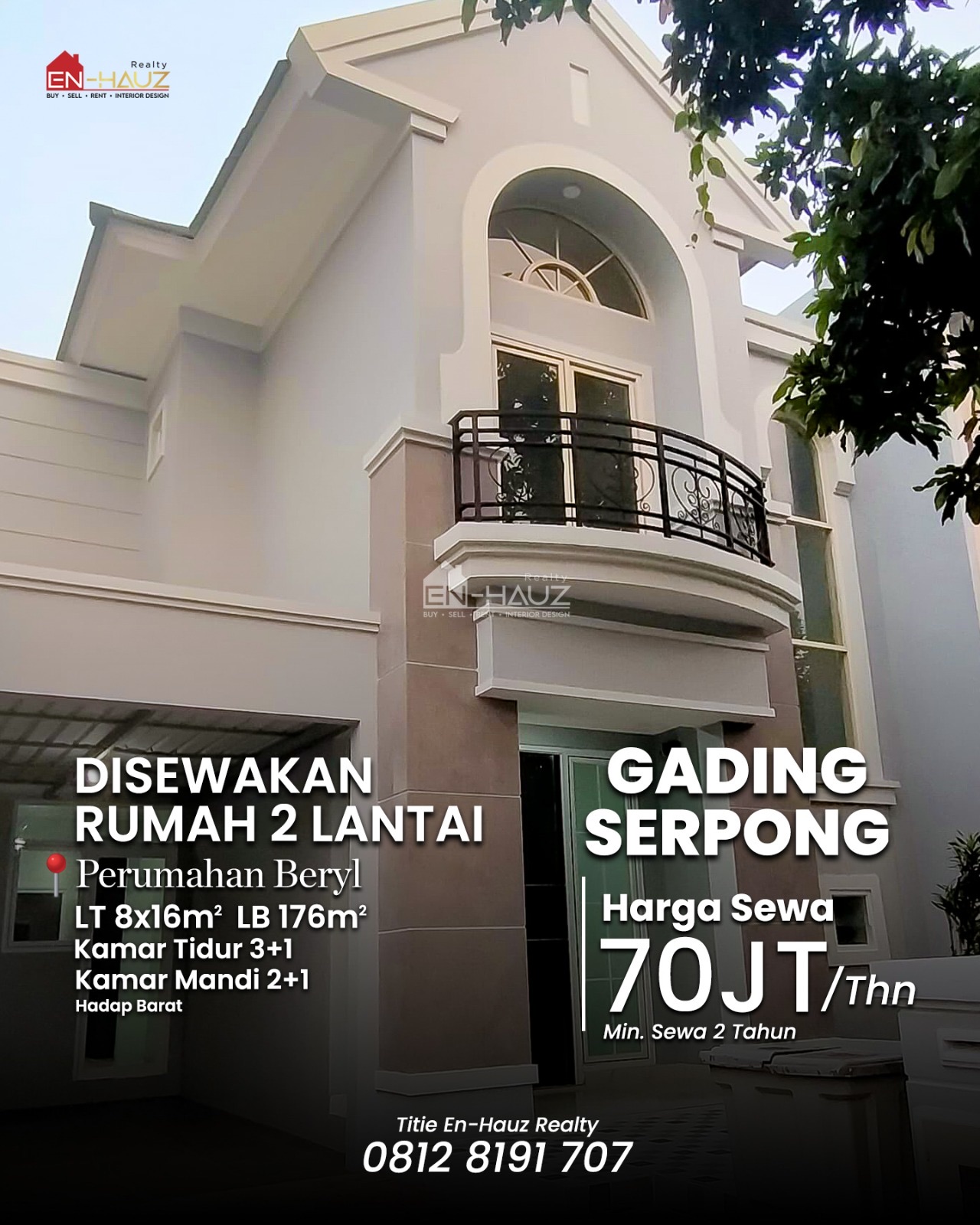 Rumah Disewa di Gading Serpong, Tangerang, foto 1 dari 8