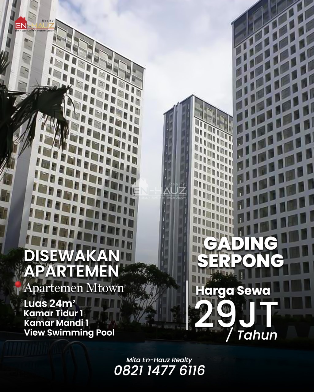 Apartemen Disewa di Gading Serpong, Tangerang, foto 1 dari 6