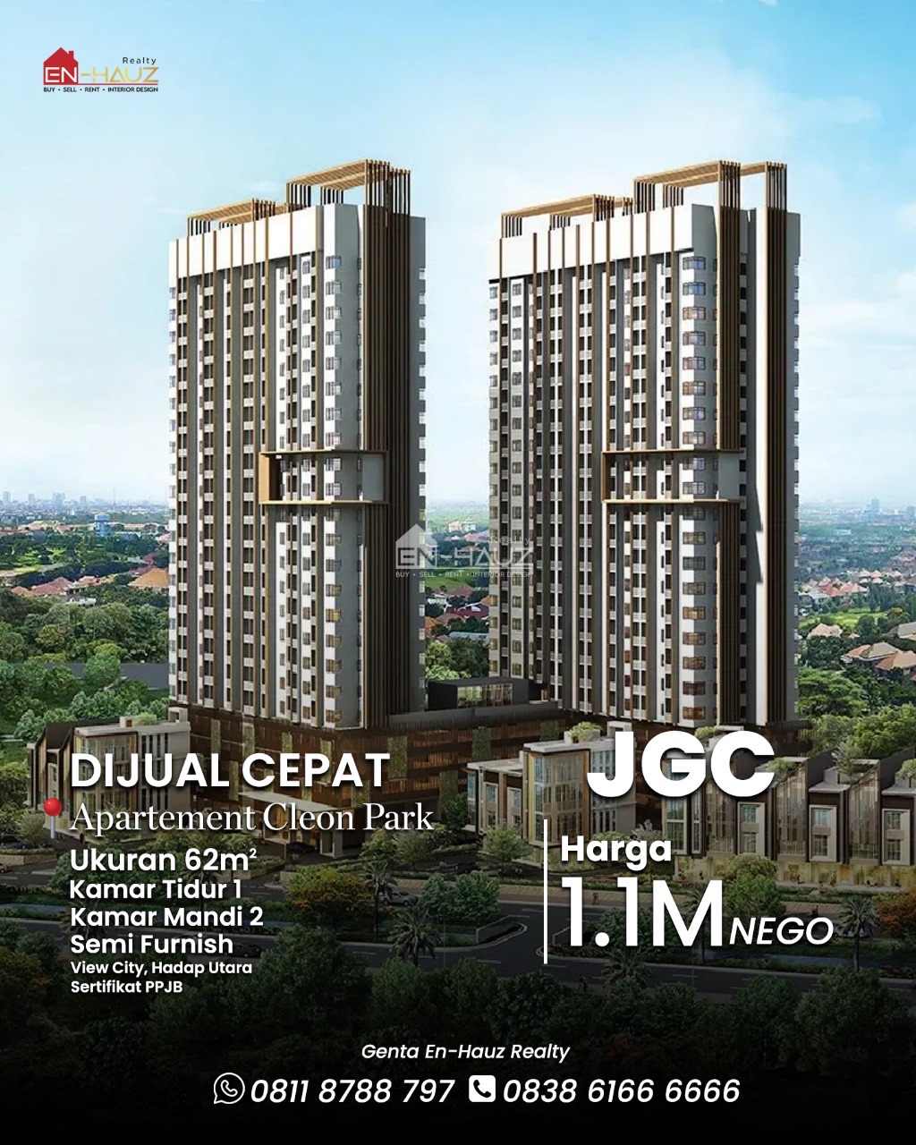 Apartemen Dijual di JGC, Jakarta Timur, foto 1 dari 6