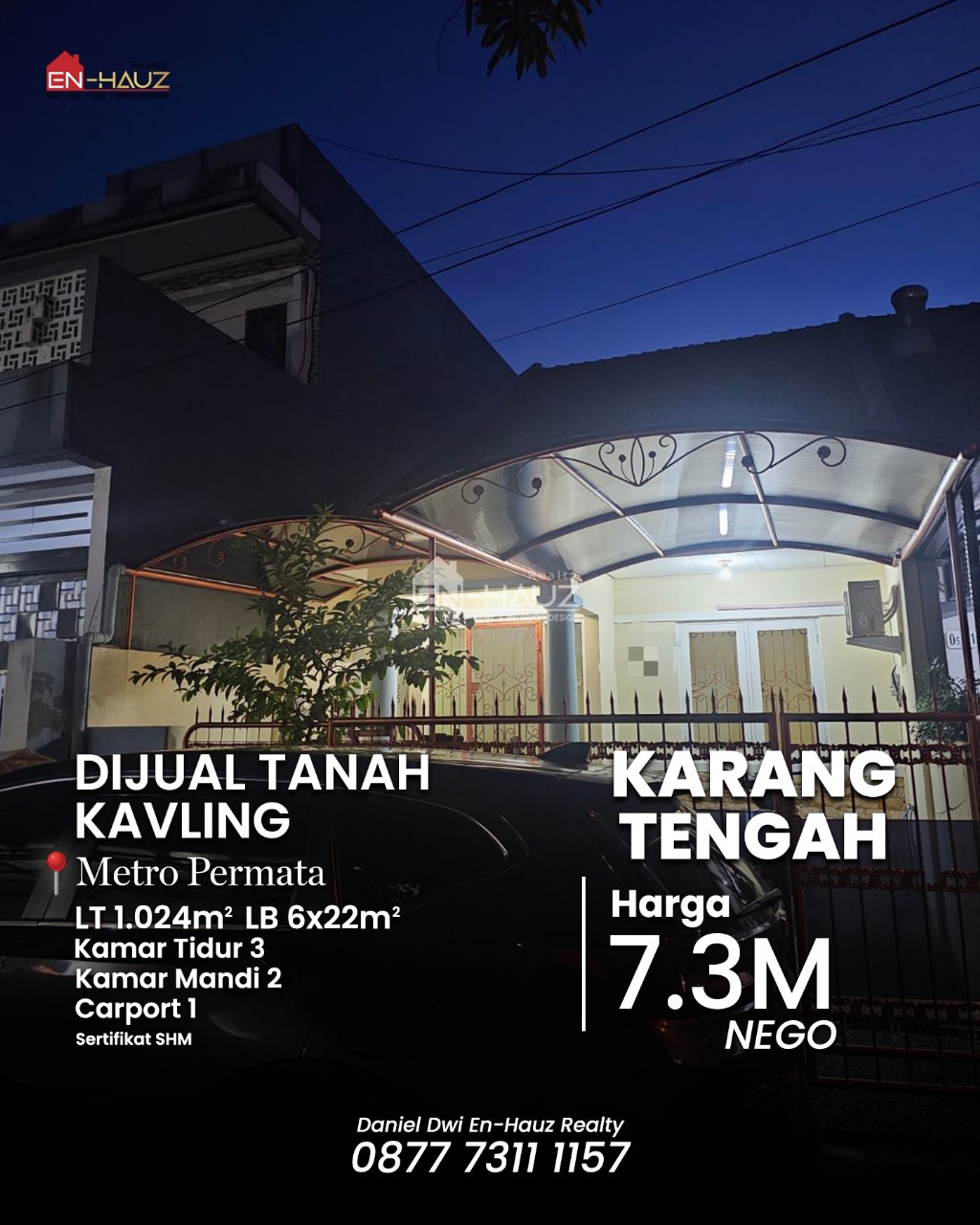 Tanah / Kavling Dijual di Karang Tengah, Tangerang