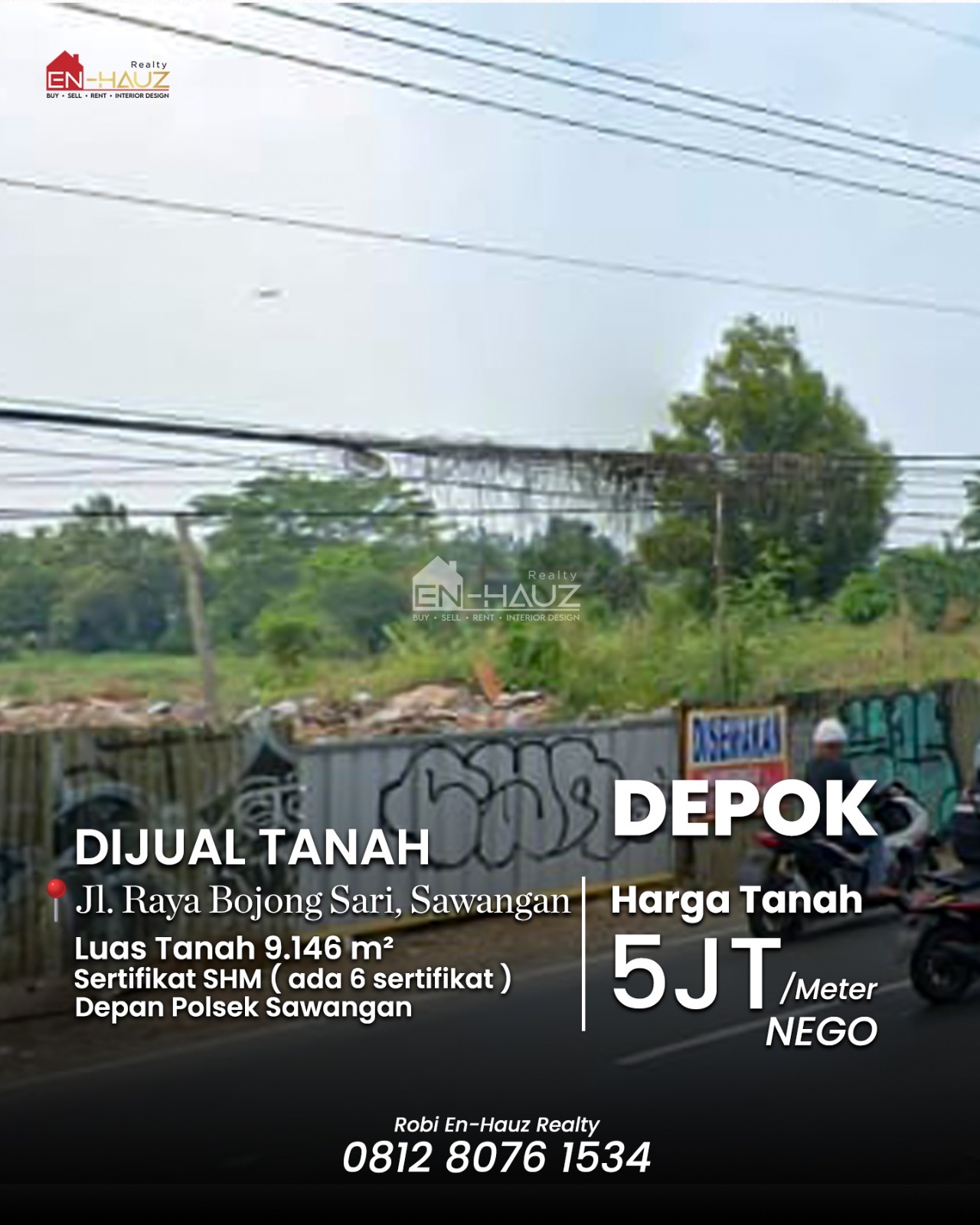 Tanah / Kavling Dijual di Sawangan, Depok